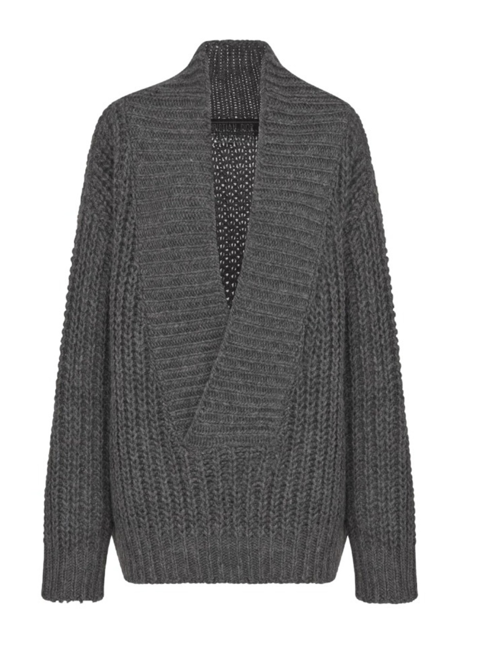 ANGELAPOPEWANG Chunky Ribbed Knit Cardigan Sweater